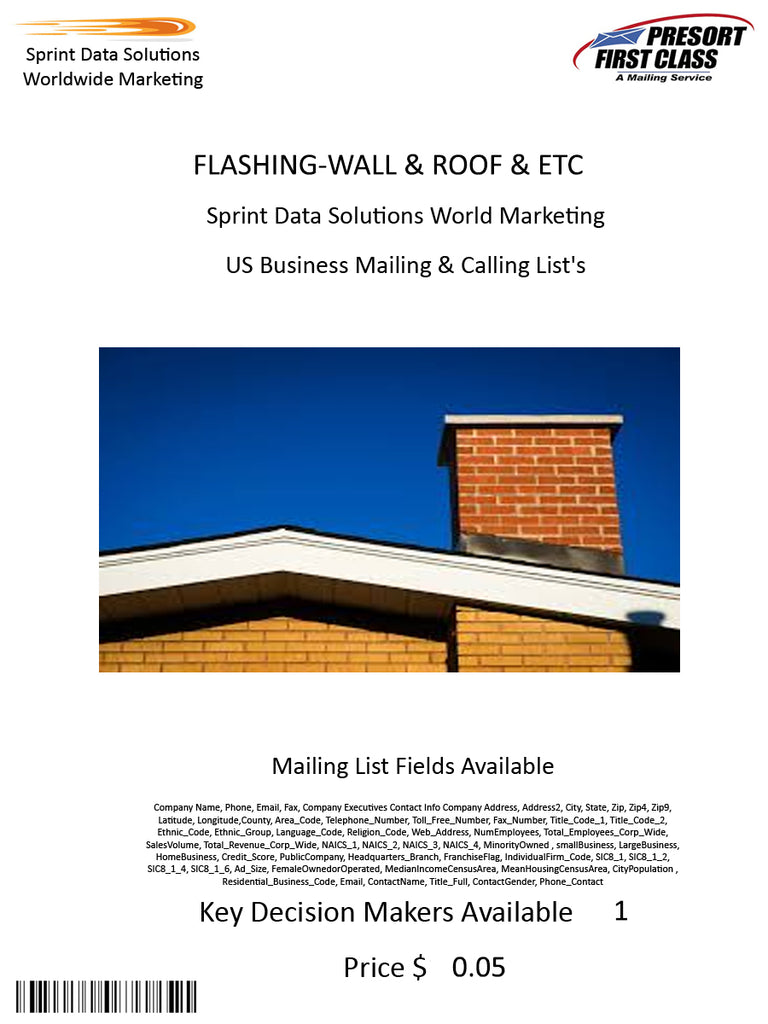 FLASHING-WALL & ROOF & ETC