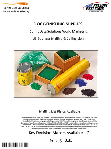 FLOCK-FINISHING SUPPLIES (MFRS)