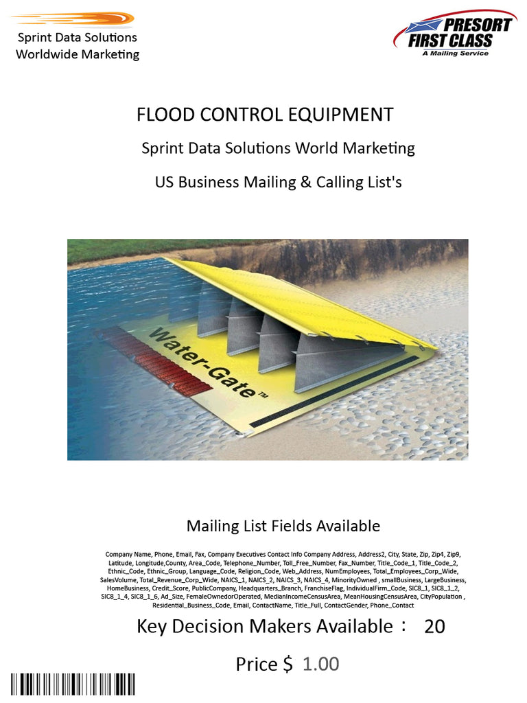 FLOOD CONTROL EQUIPMENT