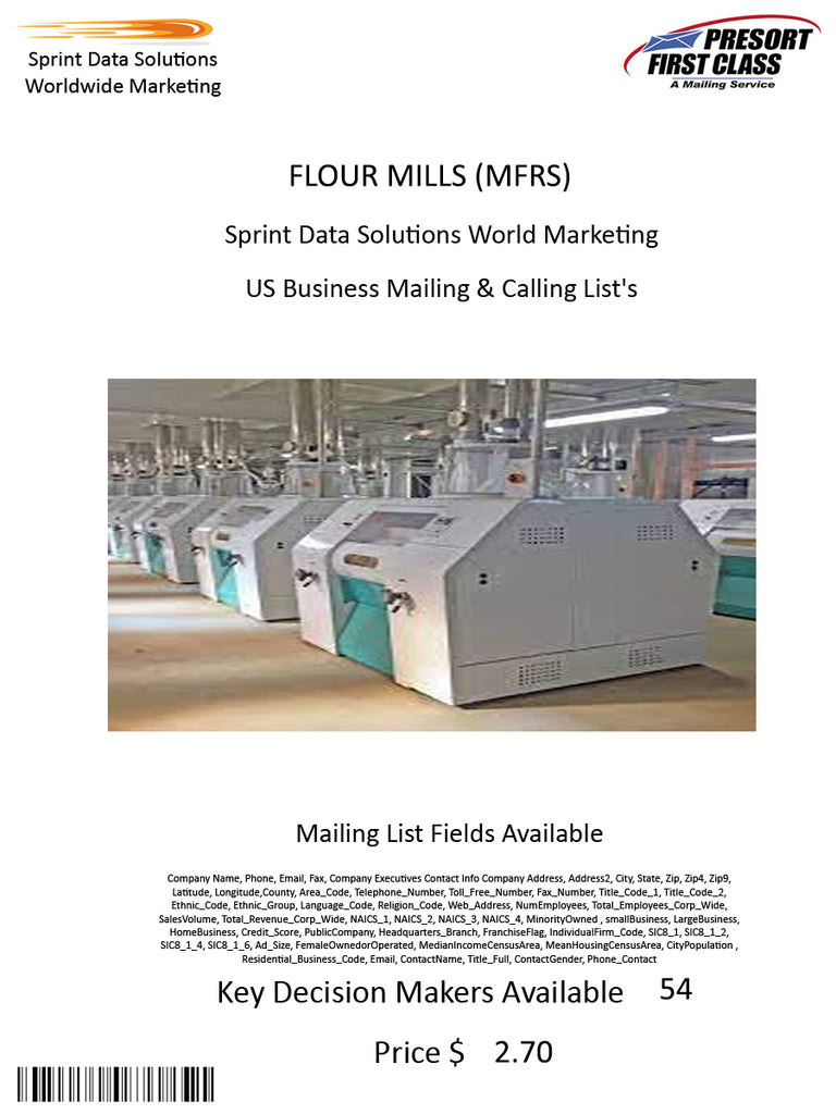 FLOUR MILLS (MFRS)