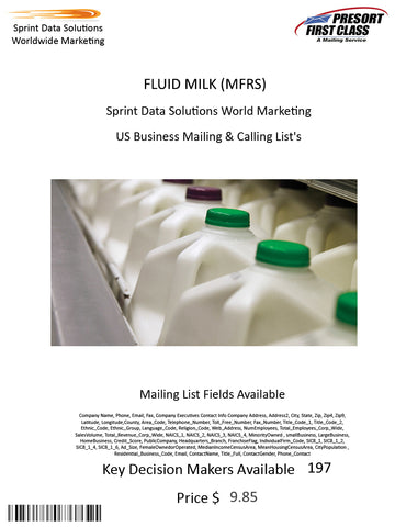 FLUID MILK (MFRS)