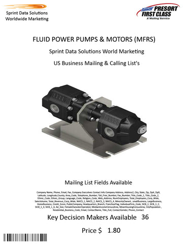 FLUID POWER PUMPS & MOTORS (MFRS)