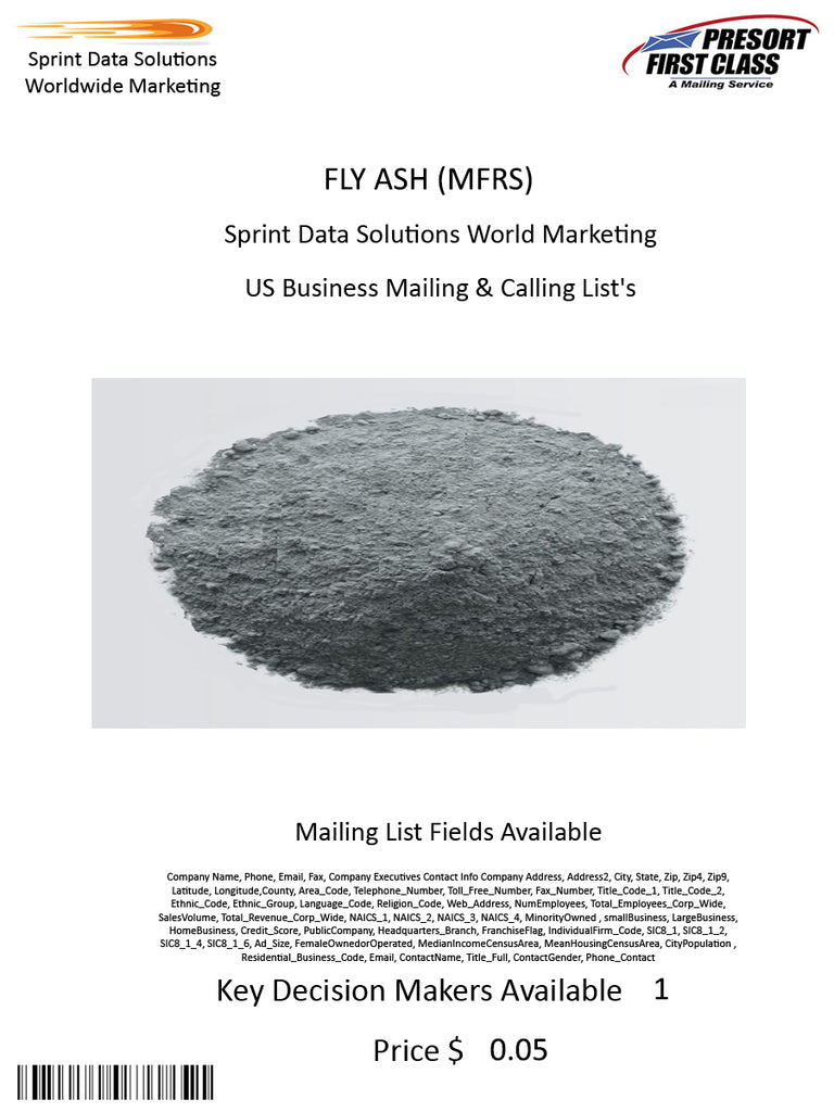 FLY ASH (MFRS)