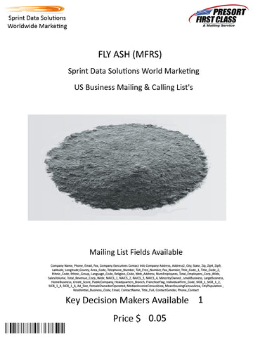 FLY ASH (MFRS)