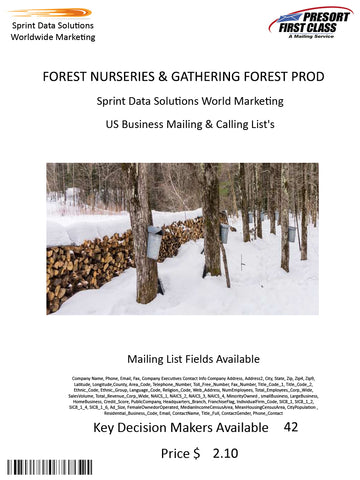 FOREST NURSERIES & GATHERING FOREST PROD