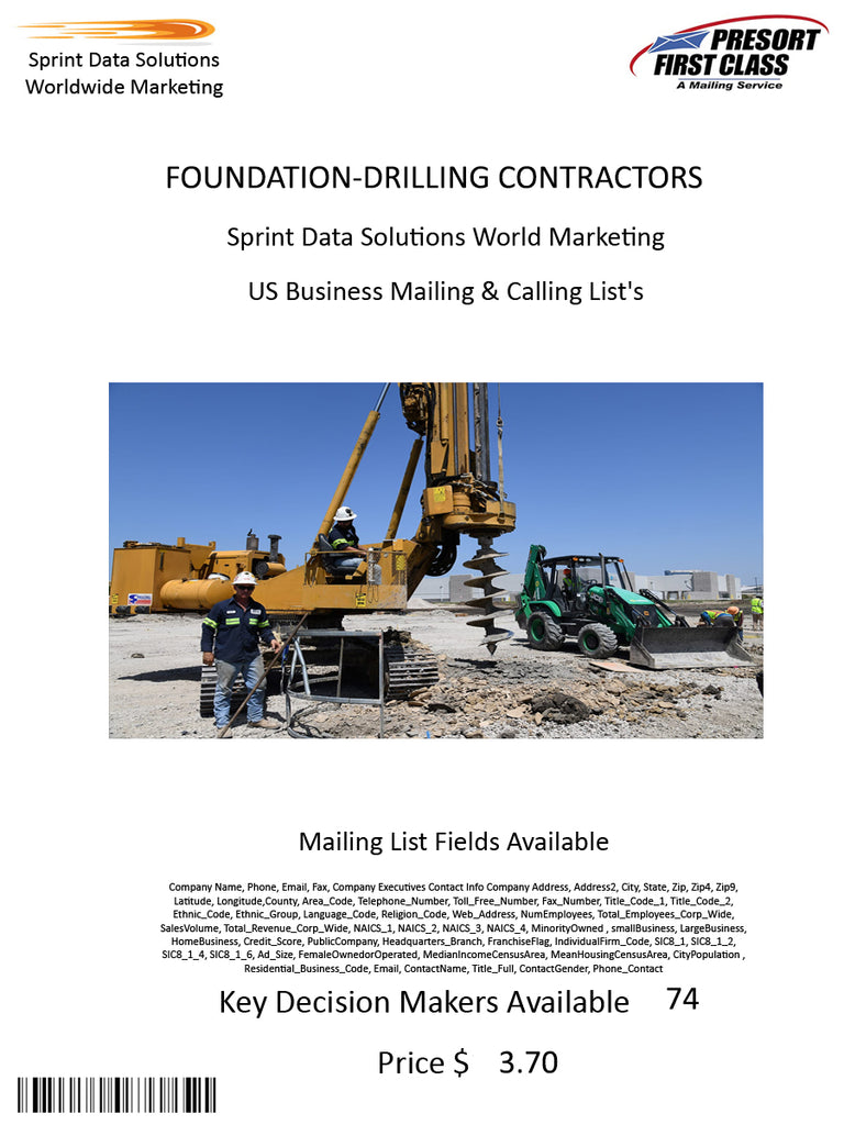 FOUNDATION-DRILLING CONTRACTORS