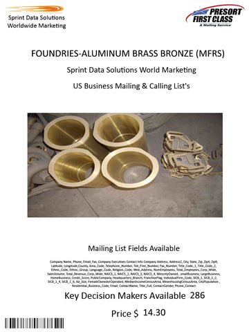 FOUNDRIES-ALUMINUM BRASS BRONZE (MFRS)