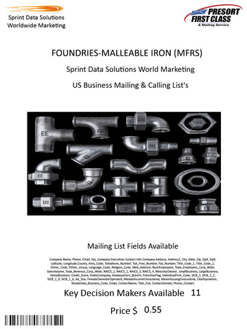 FOUNDRIES-MALLEABLE IRON (MFRS)