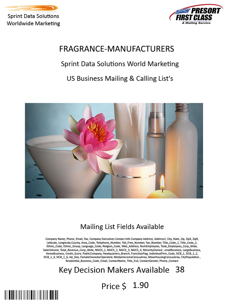 FRAGRANCE-MANUFACTURERS