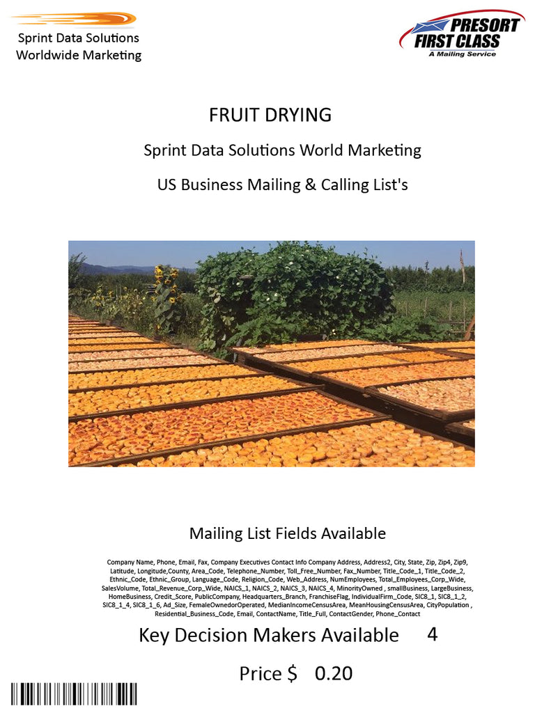 FRUIT DRYING