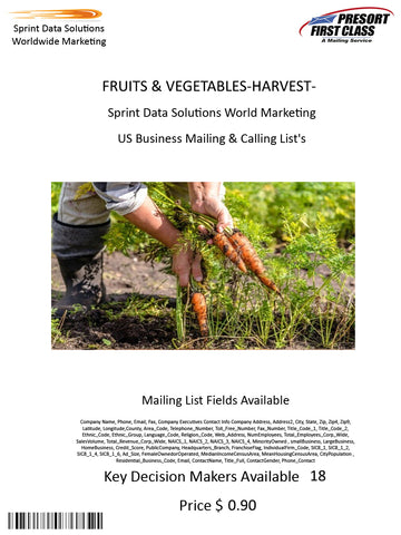 FRUITS & VEGETABLES-HARVESTING