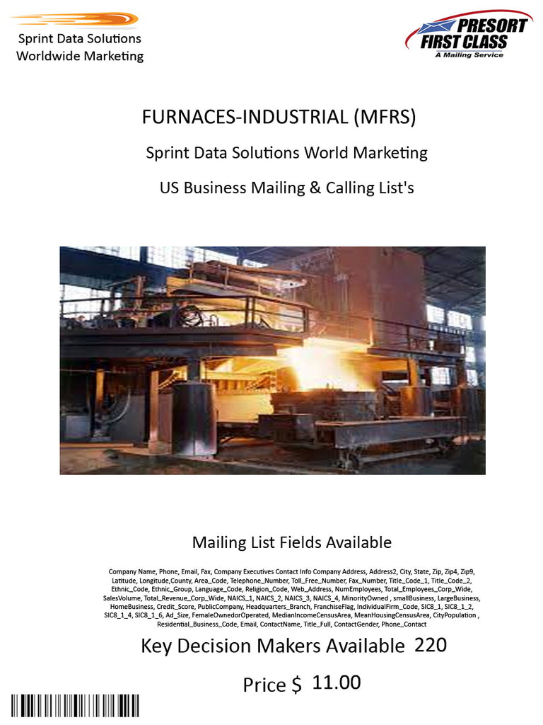 FURNACES-INDUSTRIAL (MFRS)