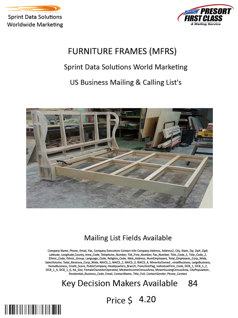 FURNITURE FRAMES (MFRS)