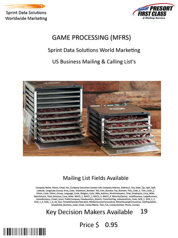 GAME PROCESSING (MFRS)