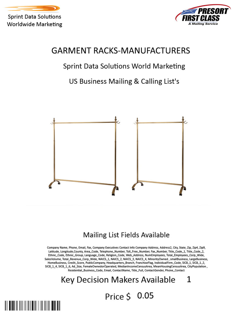 GARMENT RACKS-MANUFACTURERS