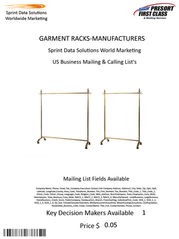 GARMENT RACKS-MANUFACTURERS