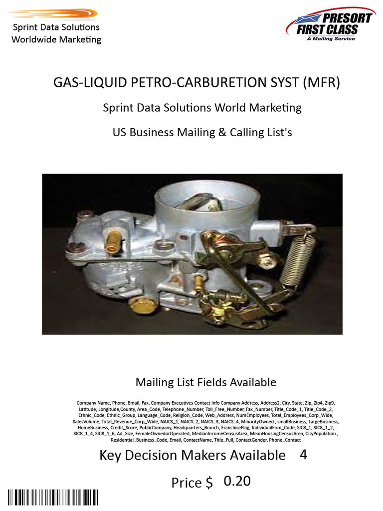 GAS-LIQUID PETRO-CARBURETION SYST (MFR)