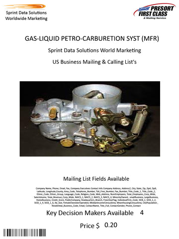 GAS-LIQUID PETRO-CARBURETION SYST (MFR)