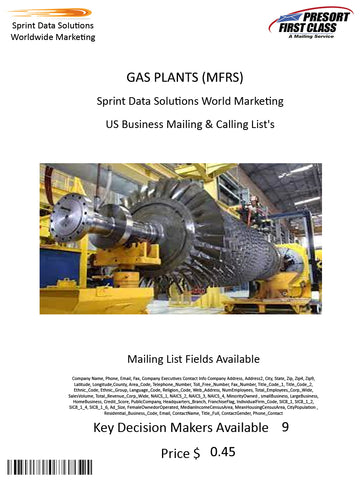 GAS PLANTS (MFRS)