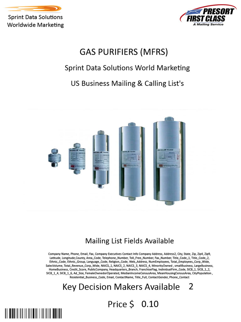 GAS PURIFIERS (MFRS)