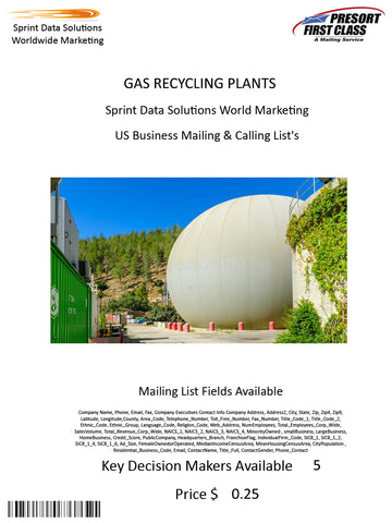 GAS RECYCLING PLANTS