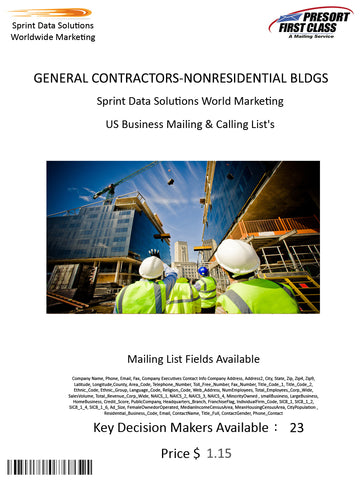 GENERAL CONTRACTORS-NONRESIDENTIAL BLDGS