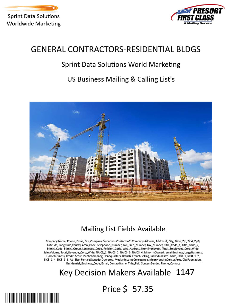 GENERAL CONTRACTORS-RESIDENTIAL BLDGS