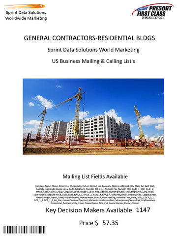 GENERAL CONTRACTORS-RESIDENTIAL BLDGS