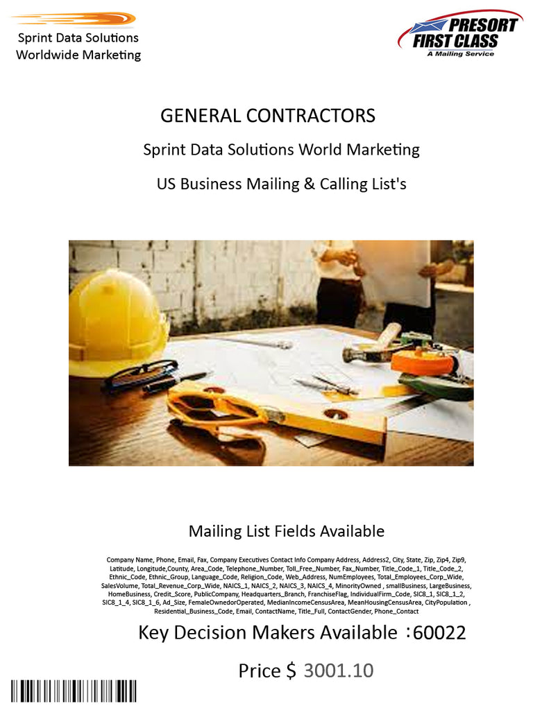 GENERAL CONTRACTORS