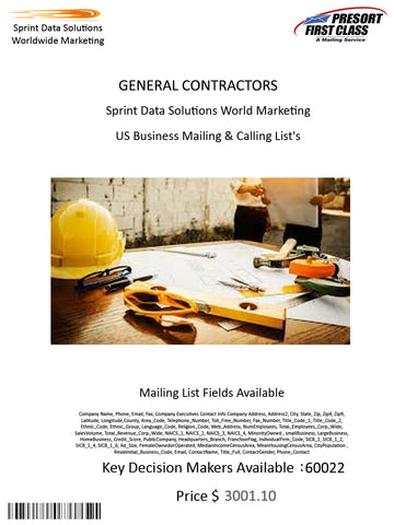 GENERAL CONTRACTORS