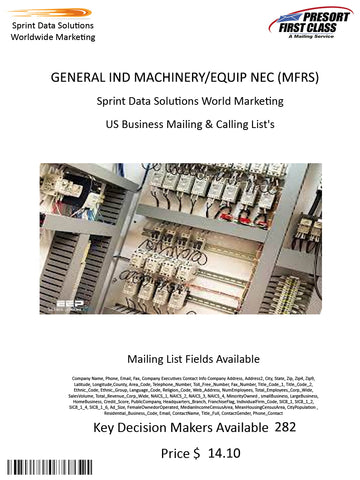 GENERAL IND MACHINERY/EQUIP NEC (MFRS)