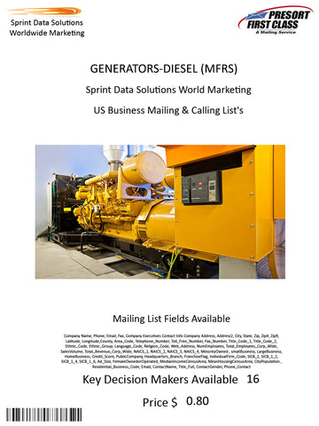 GENERATORS-DIESEL (MFRS)