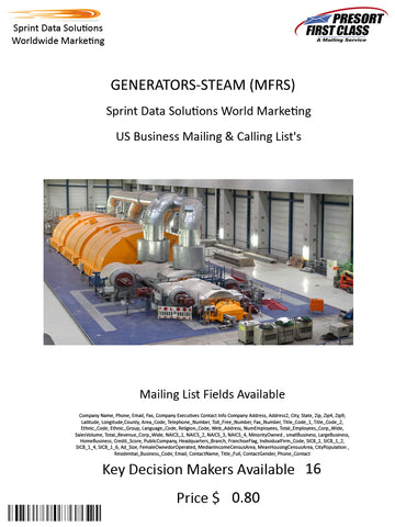 GENERATORS-STEAM (MFRS)