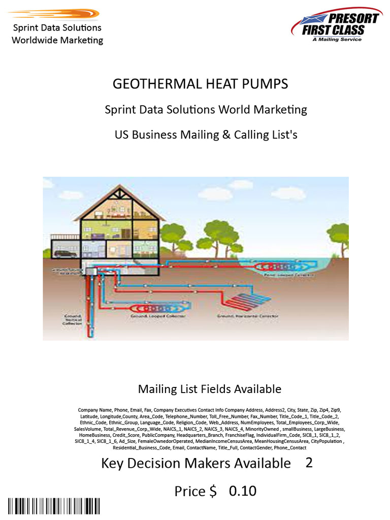 GEOTHERMAL HEAT PUMPS