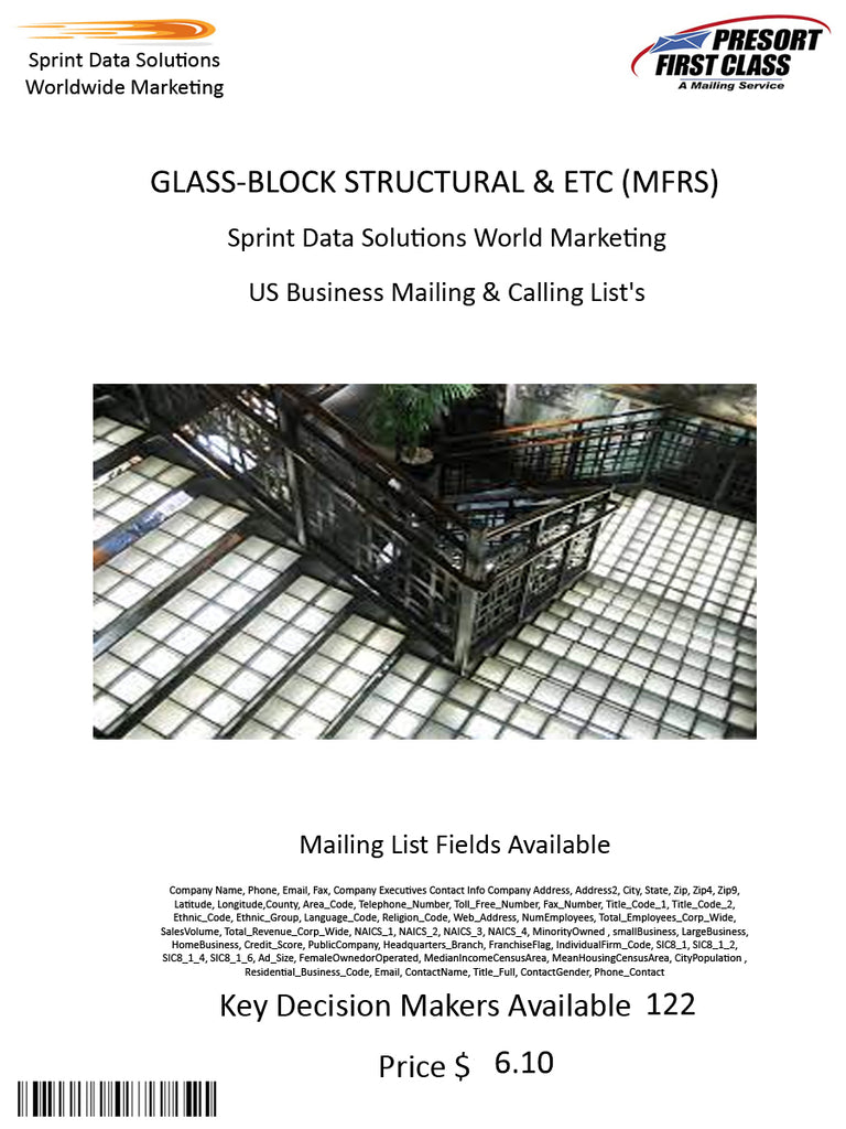 GLASS-BLOCK STRUCTURAL & ETC (MFRS)