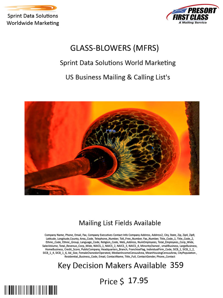 GLASS-BLOWERS (MFRS)