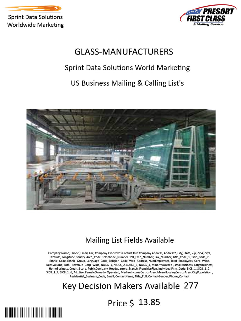 GLASS-MANUFACTURERS