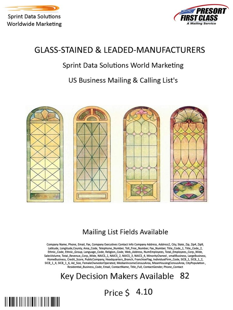 GLASS-STAINED & LEADED-MANUFACTURERS