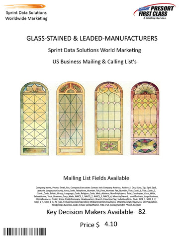 GLASS-STAINED & LEADED-MANUFACTURERS