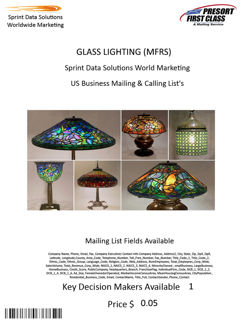 GLASS LIGHTING (MFRS)