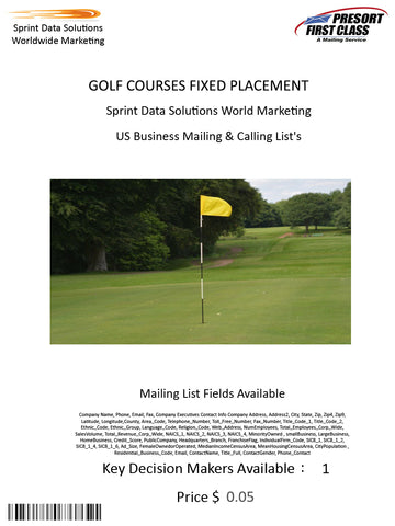 GOLF COURSES FIXED PLACEMENT