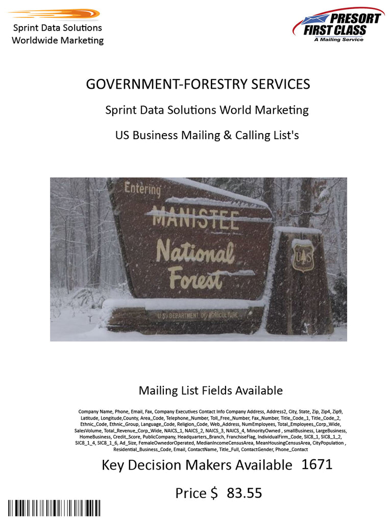 GOVERNMENT-FORESTRY SERVICES