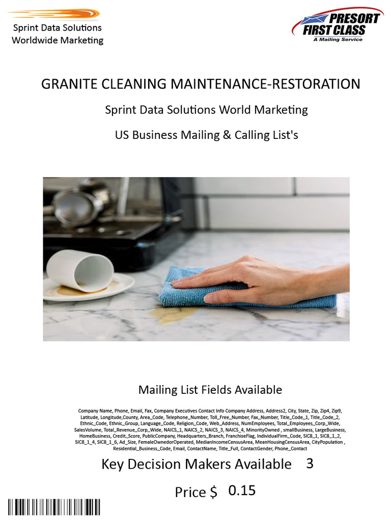 GRANITE CLEANING MAINTENANCE-RESTORATION