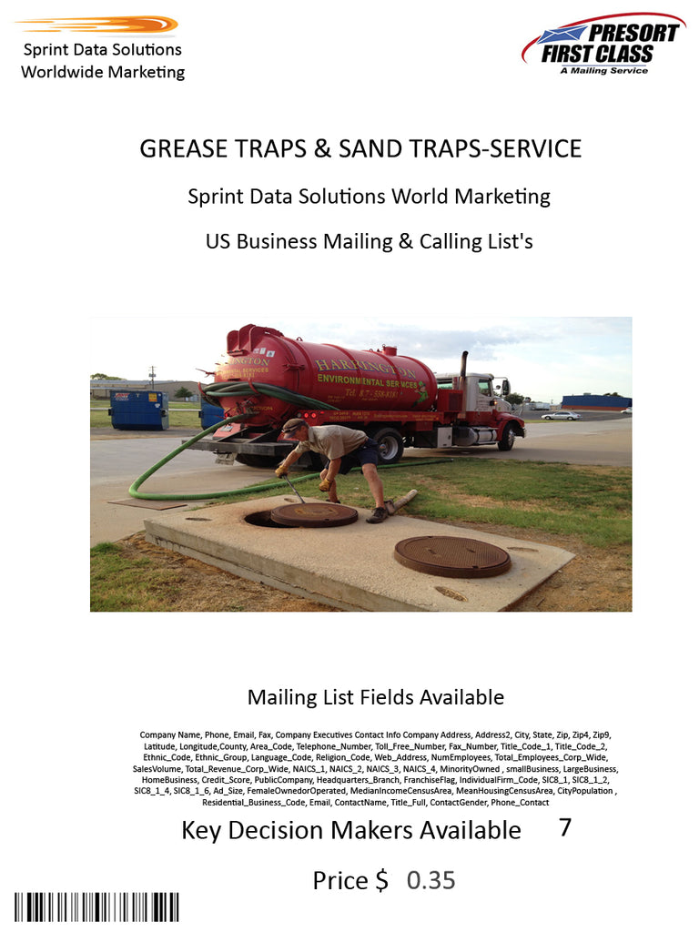 GREASE TRAPS & SAND TRAPS-SERVICE