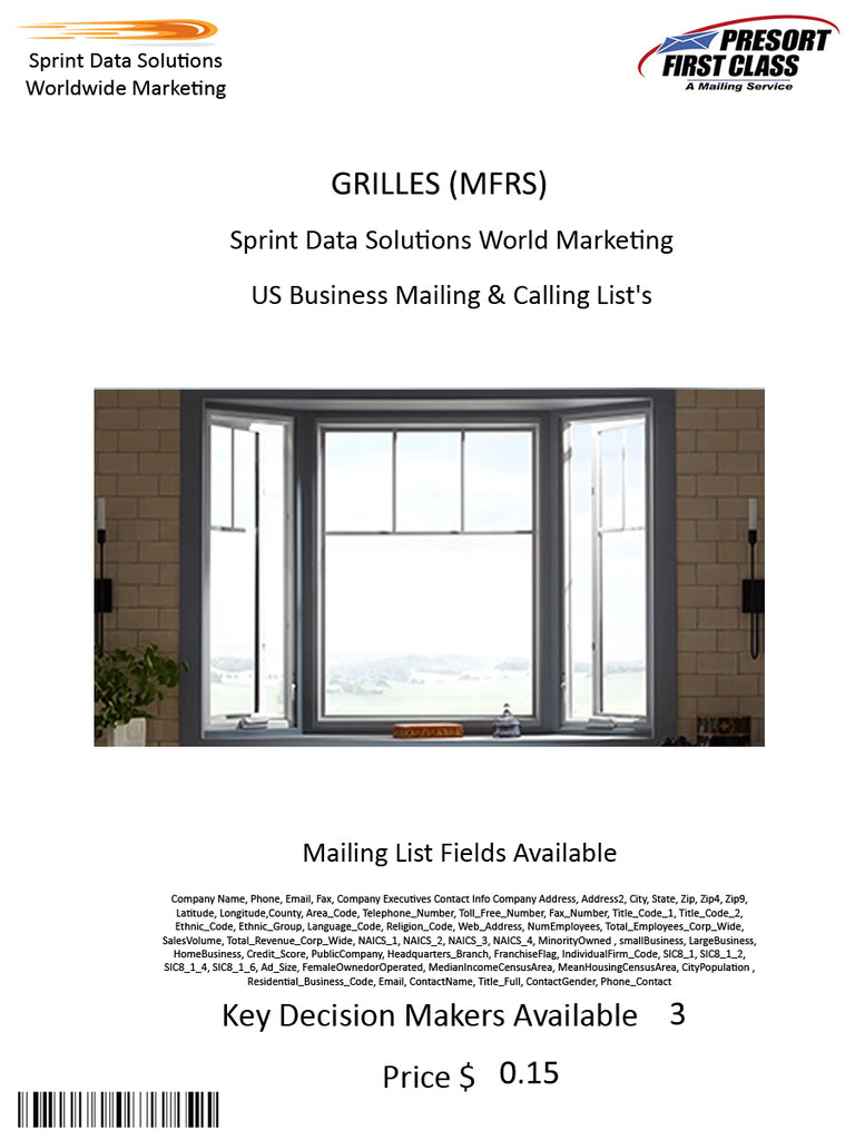 GRILLES (MFRS)