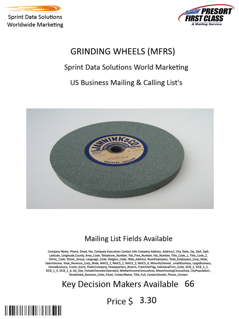 GRINDING WHEELS (MFRS)