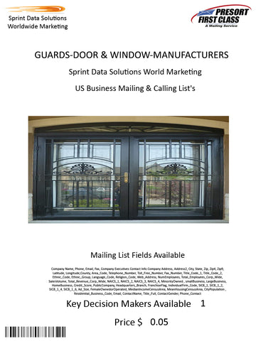 GUARDS-DOOR & WINDOW-MANUFACTURERS