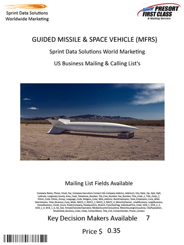 GUIDED MISSILE & SPACE VEHICLE (MFRS)