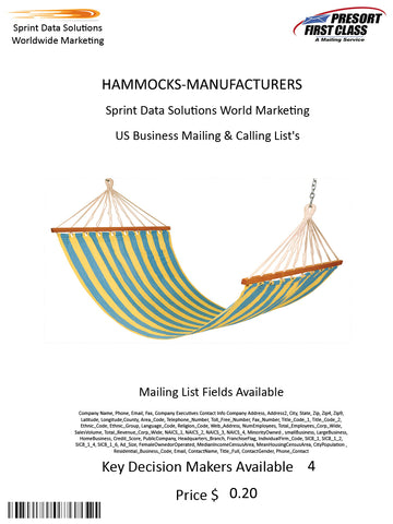 HAMMOCKS-MANUFACTURERS