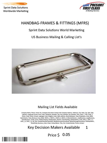 HANDBAG-FRAMES & FITTINGS (MFRS)